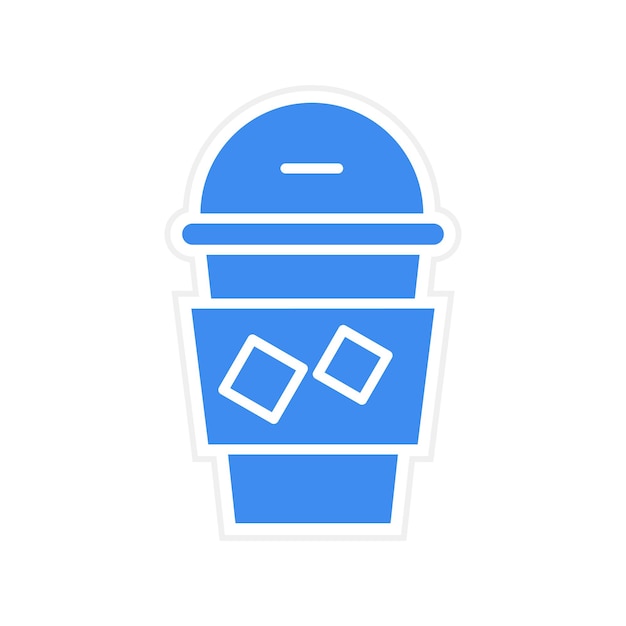 Imagen vectorial de icono de café frío Se puede usar para Coffee Shop
