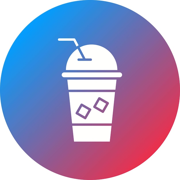 Imagen vectorial de icono de café helado Se puede usar para Coffee Shop