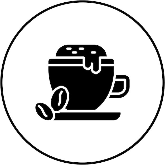 Imagen vectorial del icono del café latte Se puede usar para Coffee Shop