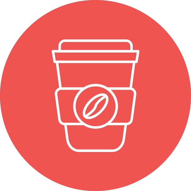 Imagen vectorial del icono del café para llevar Se puede usar para la entrega de alimentos