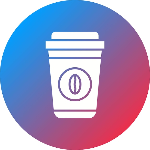 Imagen vectorial del icono del café para llevar Se puede usar para la mañana y el desayuno