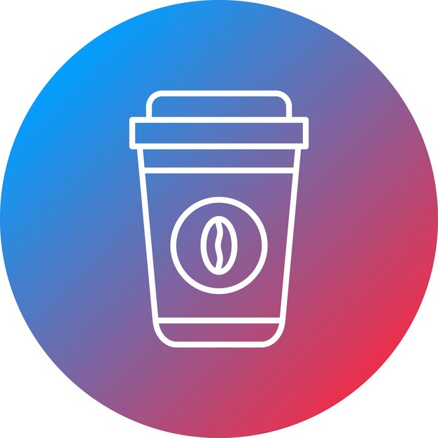 Imagen vectorial del icono del café para llevar Se puede usar para la mañana y el desayuno