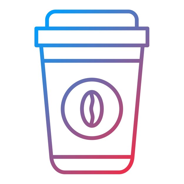 Imagen vectorial del icono del café para llevar Se puede usar para la mañana y el desayuno