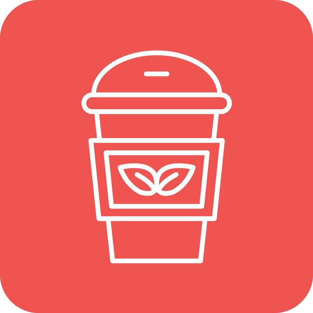 Imagen vectorial del icono del café de menta Se puede usar para Coffee Shop