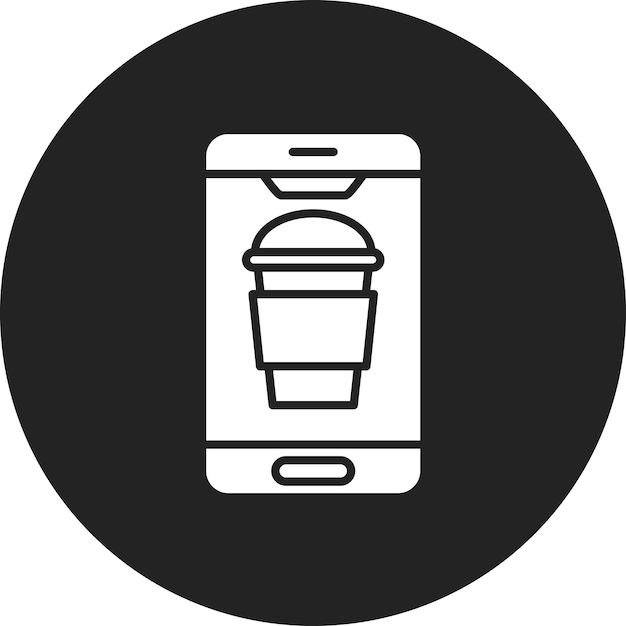 Imagen vectorial de icono de café móvil Se puede usar para Coffee Shop