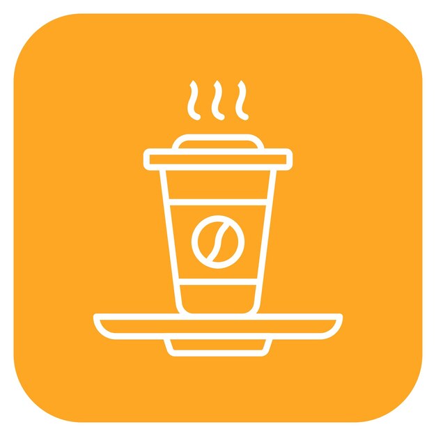 Imagen vectorial del icono del café se puede usar para office