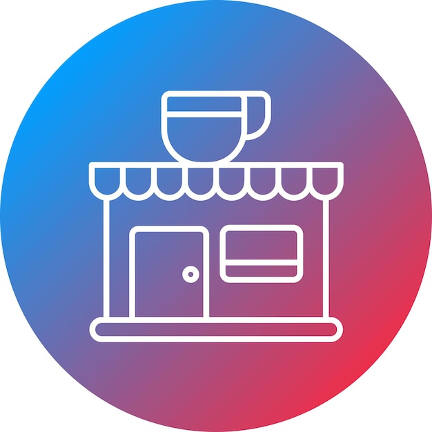 Imagen vectorial del icono del café Se puede usar para el parque temático