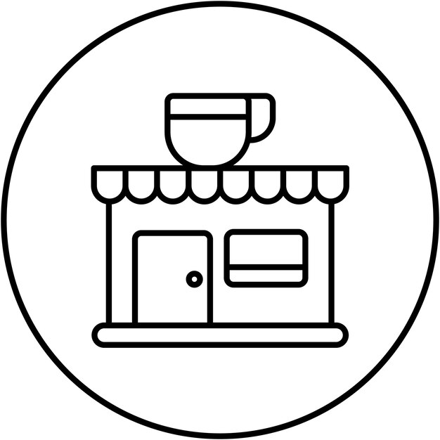 Imagen vectorial del icono del café Se puede usar para el parque temático