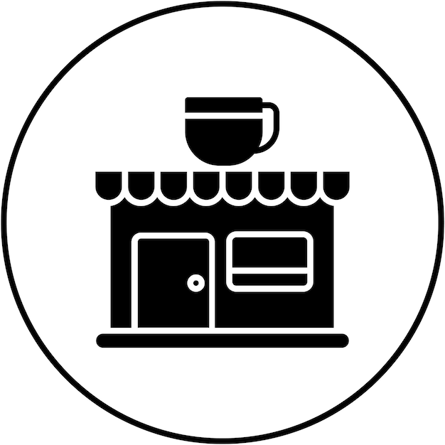 Imagen vectorial del icono del café Se puede usar para el parque temático