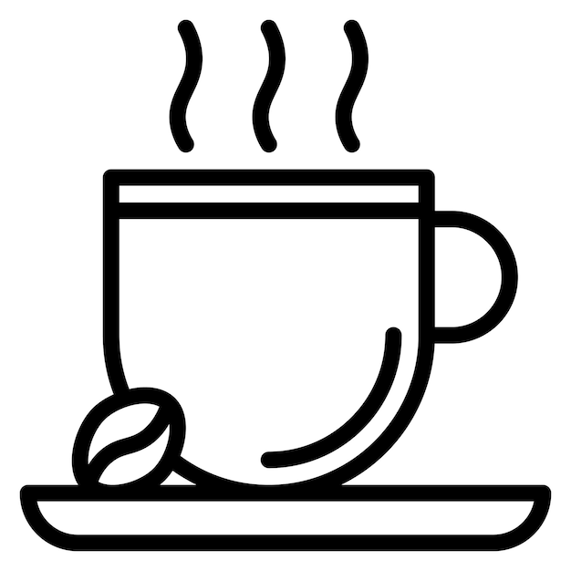 Imagen vectorial del icono del café Se puede utilizar para el espacio de coworking