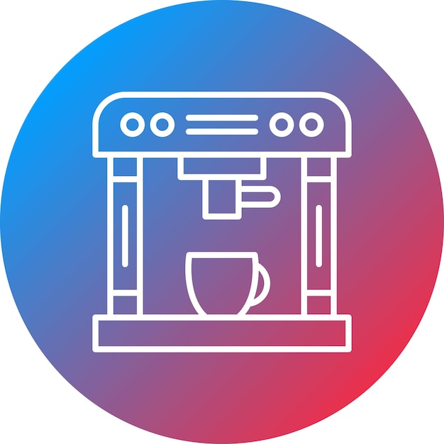 Imagen vectorial del icono de la cafetera Se puede usar para la mañana y el desayuno