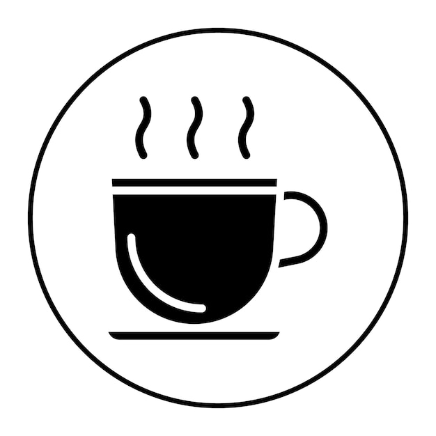 Imagen vectorial del icono de la cafetería de bebidas Se puede usar para Bar