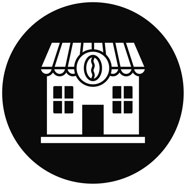 Imagen vectorial del icono de la cafetería Se puede usar para City Elements