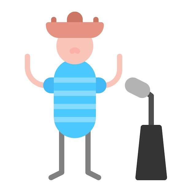 Imagen vectorial del icono de Caipira Se puede usar para Festa Junina