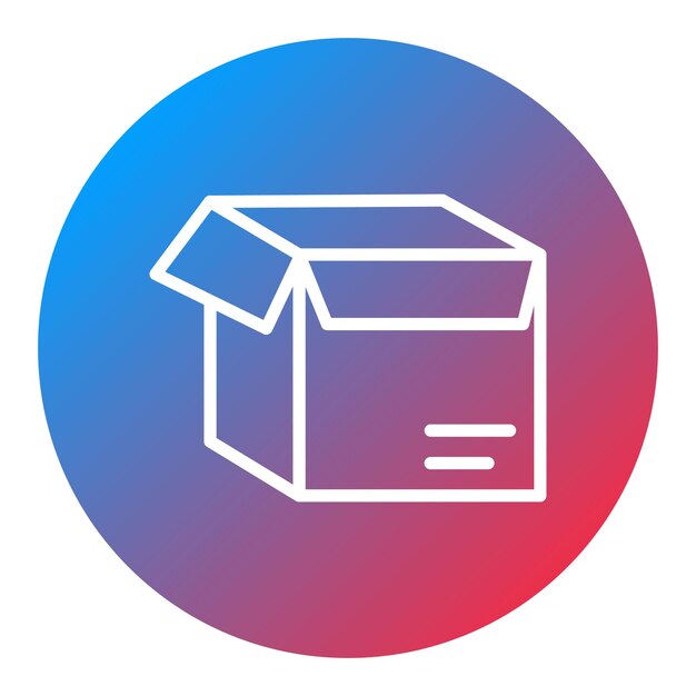 Imagen vectorial de icono de caja abierta Puede utilizarse para el servicio postal