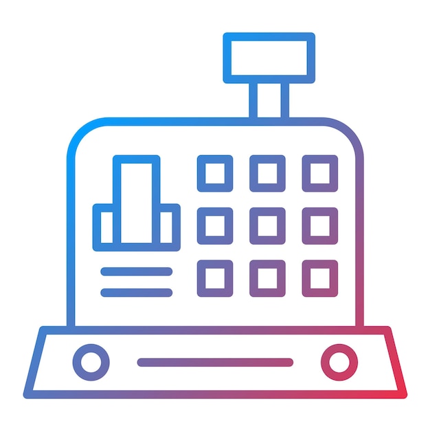 Imagen vectorial del icono de la caja automática Se puede utilizar para compras y comercio electrónico