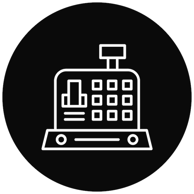 Imagen vectorial del icono de la caja automática Se puede utilizar para compras y comercio electrónico