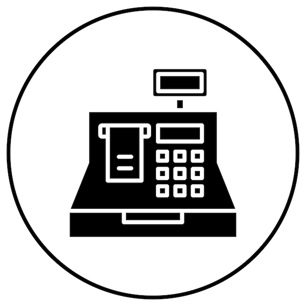 Imagen vectorial del icono de la caja automática Se puede utilizar para el mercado callejero