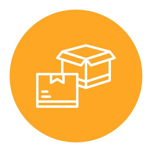 Imagen vectorial del icono de la caja de envío Se puede utilizar para la fabricación y distribución