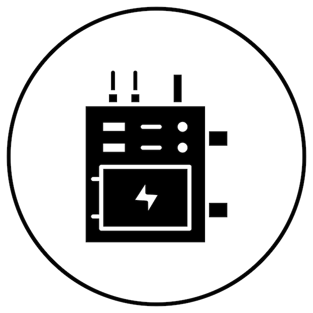 Imagen vectorial del icono de la caja de fusibles Puede utilizarse para herramientas eléctricas