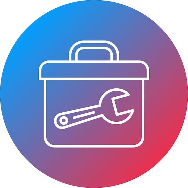 Imagen vectorial del icono de la caja de herramientas Se puede utilizar para herramientas de construcción