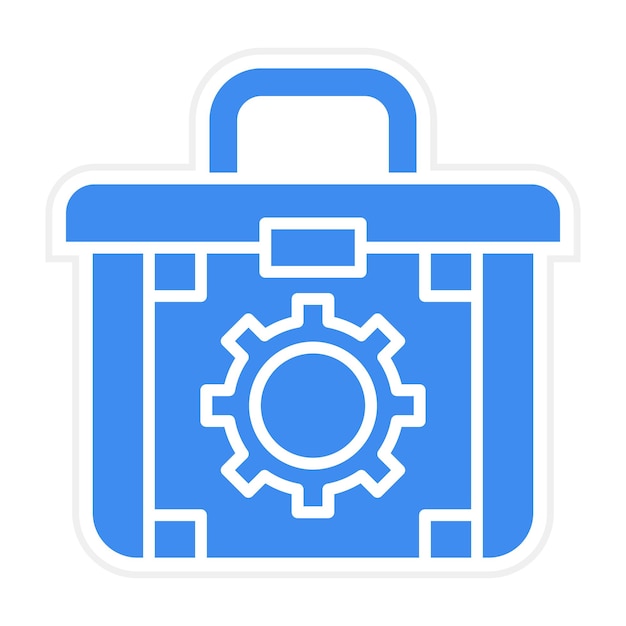 Imagen vectorial del icono de la caja de herramientas Se puede utilizar para la reparación de automóviles