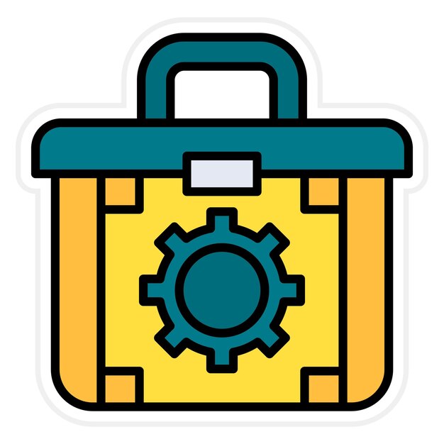 Imagen vectorial del icono de la caja de herramientas Se puede utilizar para la reparación de automóviles
