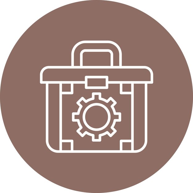 Imagen vectorial del icono de la caja de herramientas Se puede utilizar para la reparación de automóviles