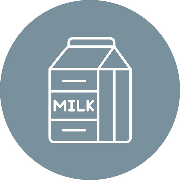 Imagen vectorial del icono de la caja de leche Se puede usar para bebidas