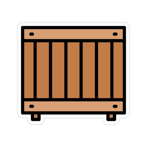 Imagen vectorial del icono de la caja de madera Se puede utilizar para el almacén