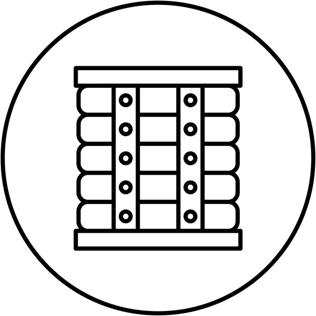 Imagen vectorial del icono de la caja de madera Se puede utilizar para la entrega y la logística