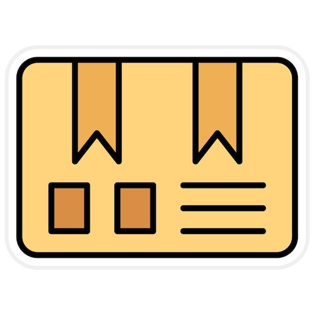 Imagen vectorial del icono de la caja del paquete Se puede utilizar para la entrega y la logística