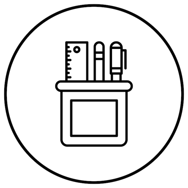 Imagen vectorial de icono de caja Se puede utilizar para papelería de oficina