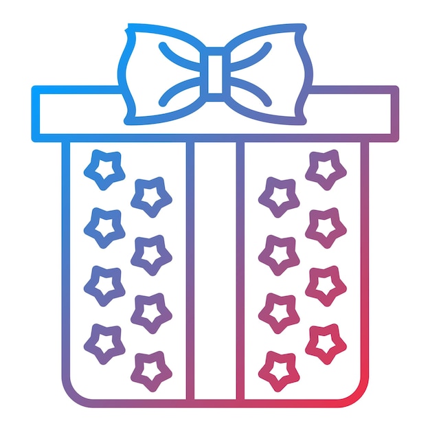 Imagen vectorial del icono de la caja de regalos Se puede usar para el viernes de compras