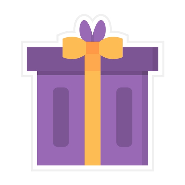 Imagen vectorial del icono de la caja de regalos Se puede utilizar para compras y comercio electrónico