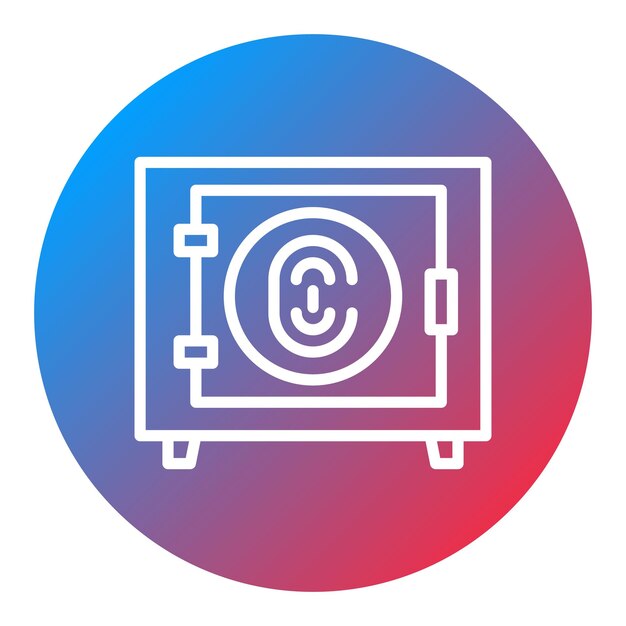 Imagen vectorial del icono de la caja de seguridad biométrica Se puede utilizar para la biométrica