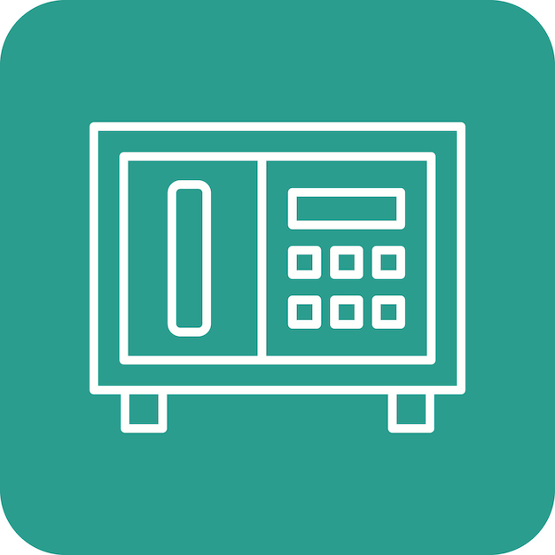 Imagen vectorial del icono de la caja de seguridad Se puede utilizar para la vida familiar