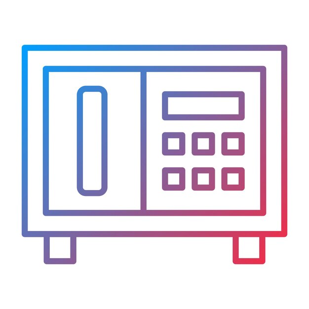 Imagen vectorial del icono de la caja de seguridad Se puede utilizar para la vida familiar