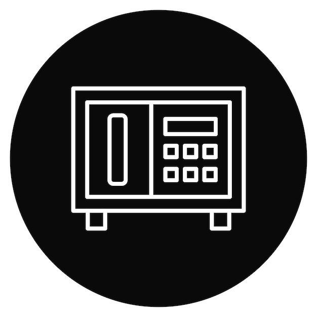 Imagen vectorial del icono de la caja de seguridad Se puede utilizar para la vida familiar
