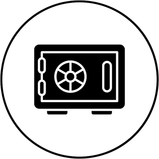 Imagen vectorial del icono de la caja de seguridad Puede utilizarse para dispositivos electrónicos