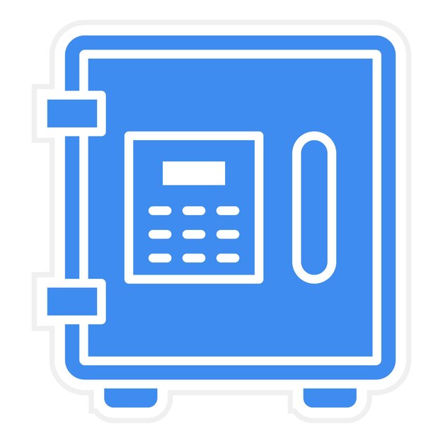Imagen vectorial del icono de la caja de seguridad Puede utilizarse para negocios