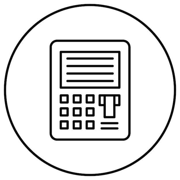 Imagen vectorial del icono del cajero automático Se puede utilizar para compras y comercio electrónico