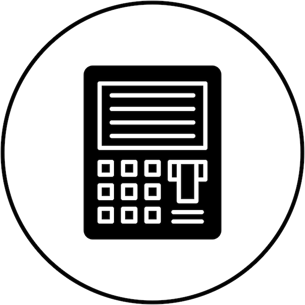 Imagen vectorial del icono del cajero automático Se puede utilizar para compras y comercio electrónico