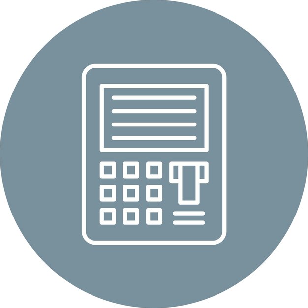 Imagen vectorial del icono del cajero automático Se puede utilizar para compras y comercio electrónico