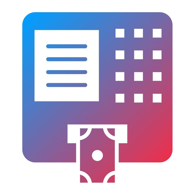 Imagen vectorial del icono del cajero automático Se puede utilizar para los elementos de la ciudad