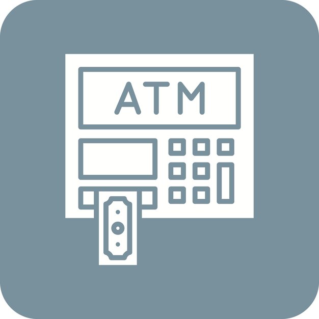 Imagen vectorial del icono del cajero automático Se puede utilizar para Mall
