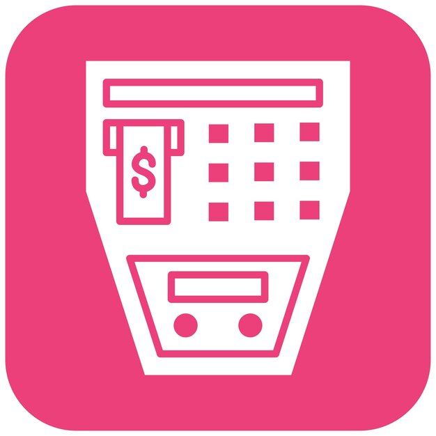 Imagen vectorial del icono del cajero automático Puede utilizarse para Fintech