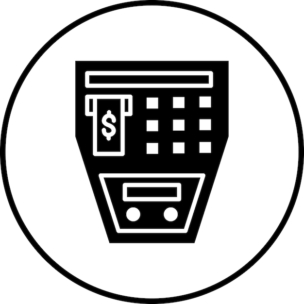 Imagen vectorial del icono del cajero automático Puede utilizarse para Fintech