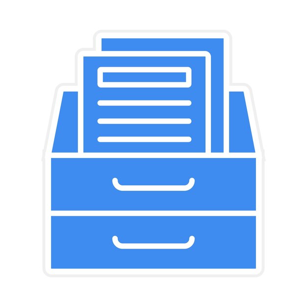 Imagen vectorial del icono del cajón Se puede utilizar para Office