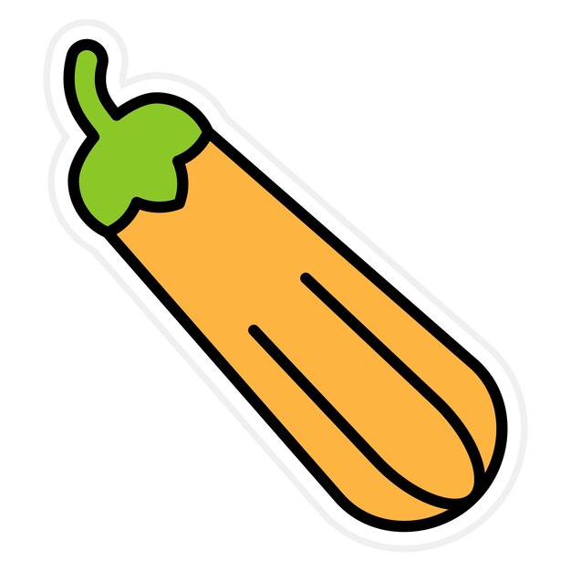 Imagen vectorial de icono de calabacín Se puede usar para jardinería